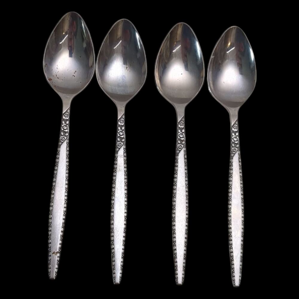 Lot 4 Vintage Orleans Silver - ORL8 - Stainless Japan - Teaspoon - 6 1/4"